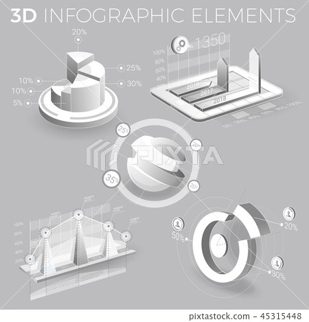 Corporate Infographic Elements In Gray And White Corporate Infographic Elements In Gray And White 45315448