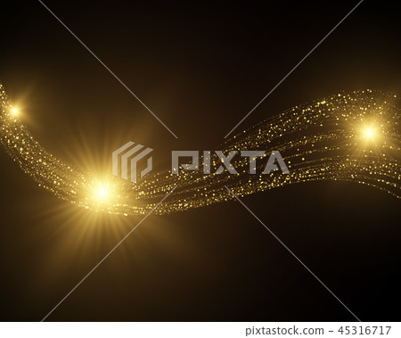 Golden glitter dust abstract background Golden glitter dust abstract background 45316717