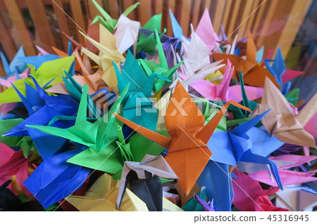 Folded paper crane Folded paper crane 45316945
