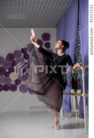 Ballerina in training hall Ballerina in training hall 45317231