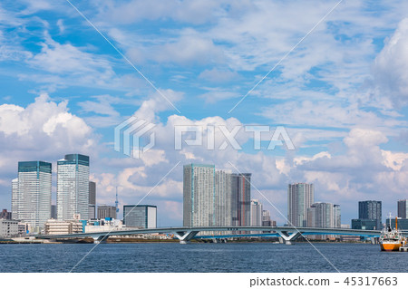 (Tokyo-urban scenery) Waterfront scenery 3 seen from Toyosu 45317663