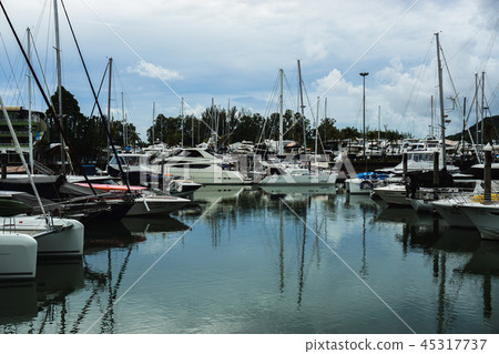 Boat on the water, floating transport Boat on the water, floating transport 45317737
