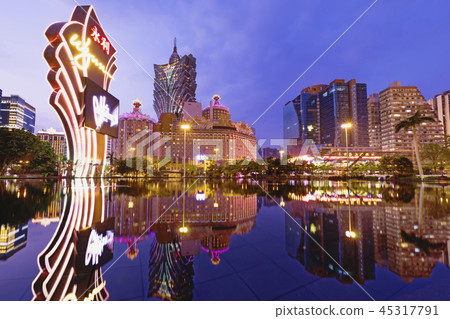 Macau's Magic Hour Night View 45317791