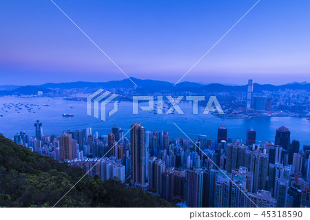 Magic Hour from Hong Kong Victoria Peak 45318590