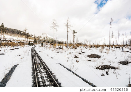 Funicular railway at High Tatras in Slovakia Funicular railway at High Tatras in Slovakia 45320316