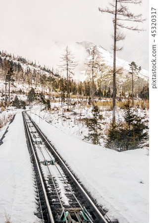 Funicular railway at High Tatras in Slovakia Funicular railway at High Tatras in Slovakia 45320317