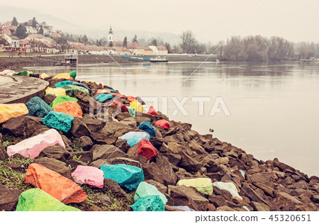 Scenery of Szentendre, Hungary, red filter Scenery of Szentendre, Hungary, red filter 45320651
