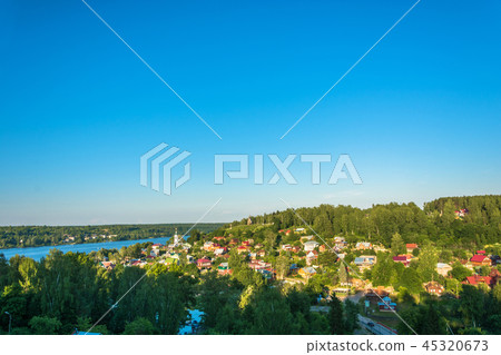 Panorama of the ancient Russian town of Plyos. 45320673
