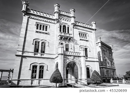 Miramare castle near Trieste, Italy, colorless Miramare castle near Trieste, Italy, colorless 45320699