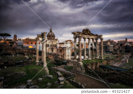 Roman Forum at Sunset Roman Forum at Sunset 45321427