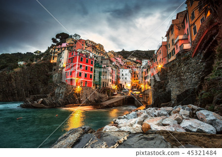 Riomaggiore taken in the morning Riomaggiore taken in the morning 45321484