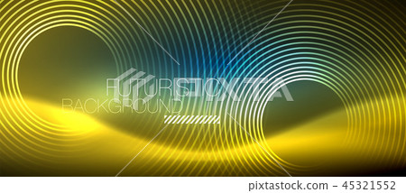 Neon glowing circles background Neon glowing circles background 45321552