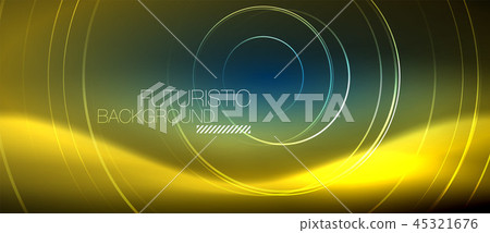 Neon glowing circles background Neon glowing circles background 45321676