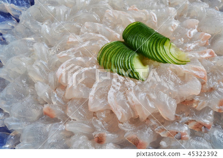 Wild live fish thin sashimi 45322392