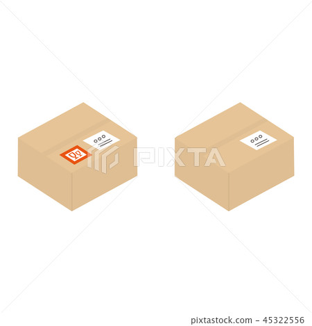 Illustration material-cardboard box Illustration material-cardboard box 45322556
