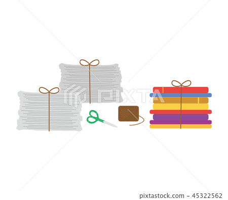 插圖材料 - 廢棄的文件和書籍 45322562