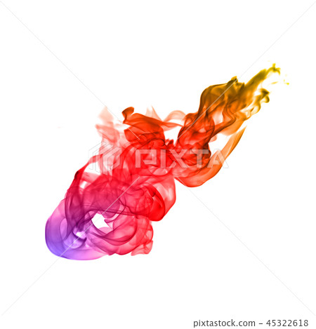 abstract colorful Fire flames on white background 45322618