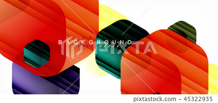 Glossy color hexagons modern composition background, shiny glass design Glossy color hexagons modern composition background, shiny glass design 45322935