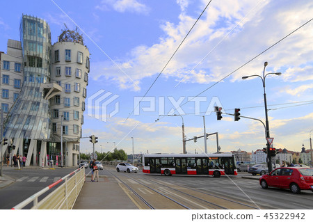 View on the Dancing House in Prague View on the Dancing House in Prague 45322942