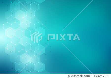 Geometric abstract background with hexagons elements. Medical background texture for modern design 45324708