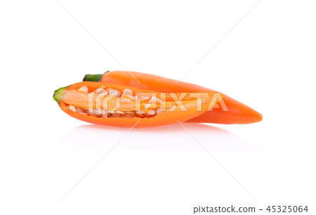 Cayenne pepper yellow isolated on white background 45325064