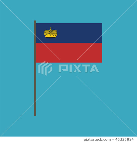Liechtenstein flag icon in flat design Liechtenstein flag icon in flat design 45325954