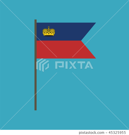 Liechtenstein flag icon in flat design Liechtenstein flag icon in flat design 45325955