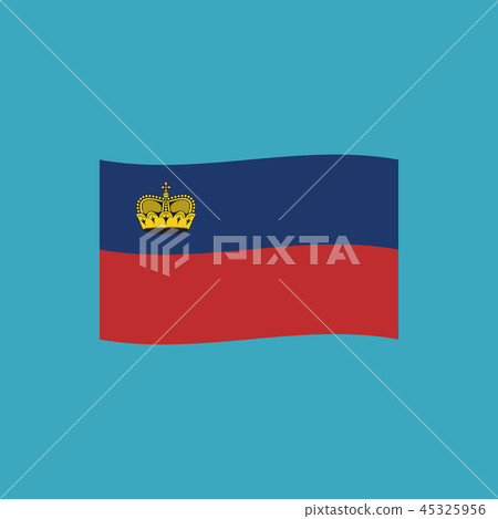 Liechtenstein flag icon in flat design Liechtenstein flag icon in flat design 45325956
