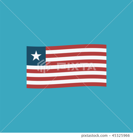 Liberia flag icon in flat design Liberia flag icon in flat design 45325966