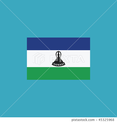 Lesotho flag icon in flat design Lesotho flag icon in flat design 45325968