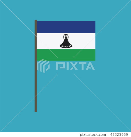 Lesotho flag icon in flat design Lesotho flag icon in flat design 45325969