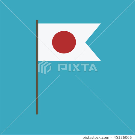 Japan flag icon in flat design Japan flag icon in flat design 45326066