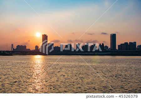 Taiwan, big rice blast, sunset, sunset, mountain, sky Taiwan, big rice blast, sunset, sunset, mountain, sky 45326379