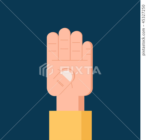 Number 4 four Flat icon. Isolated Vector symbol 45327250