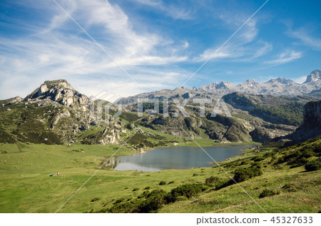 summer mountain landscape in , Asturias, Spain 45327633
