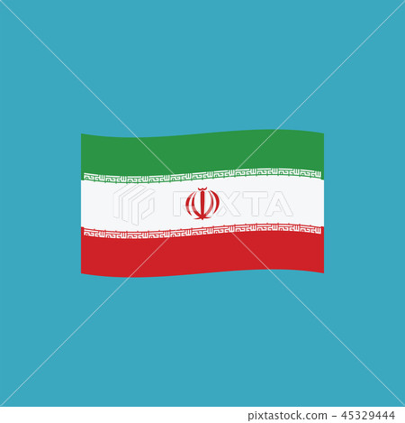 Iran flag icon in flat design - Stock Illustration [45329444] - PIXTA