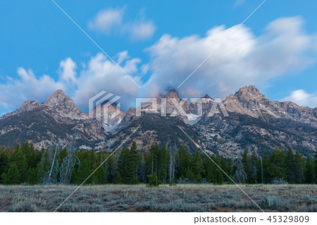 Sunrise Scenic in the Tetons in Autumn Sunrise Scenic in the Tetons in Autumn 45329809