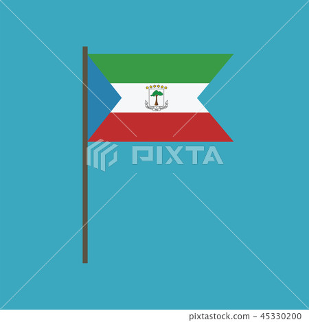 Equatorial Guinea flag icon in flat design 45330200