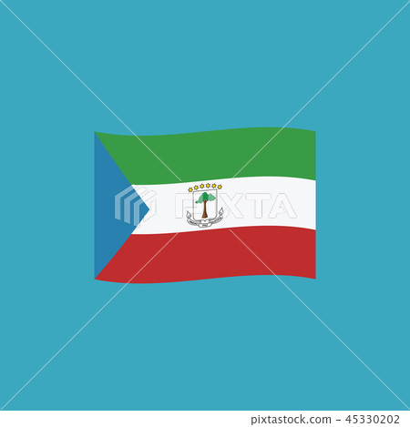 Equatorial Guinea flag icon in flat design 45330202