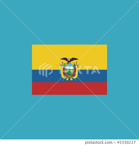 Ecuador flag icon in flat design 45330217