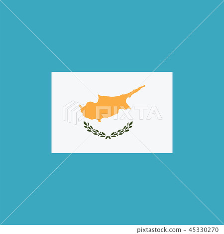 Cyprus flag icon in flat design - Stock Illustration [45330270] - PIXTA