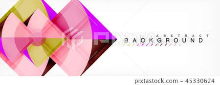Triangles and circle geometric background 45330624