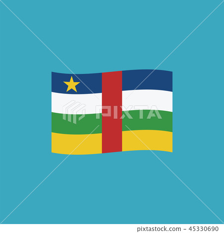 Central African Republic flag icon in flat design 45330690