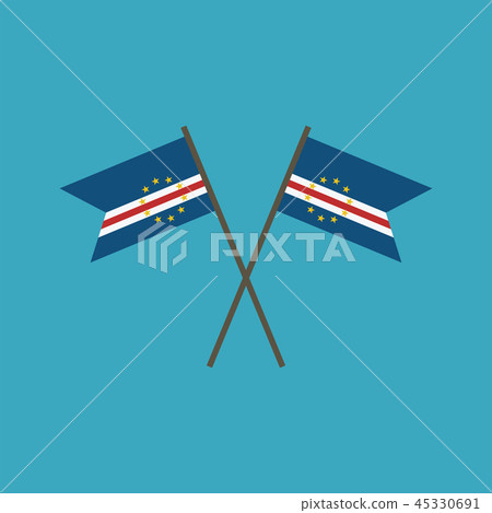 Cape Verde flag icon in flat design Cape Verde flag icon in flat design 45330691