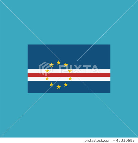 Cape Verde flag icon in flat design Cape Verde flag icon in flat design 45330692