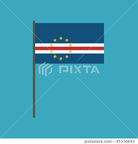 Cape Verde flag icon in flat design Cape Verde flag icon in flat design 45330693