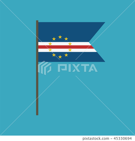Cape Verde flag icon in flat design Cape Verde flag icon in flat design 45330694