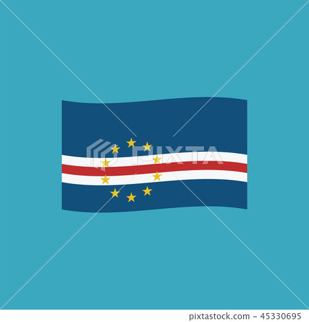 Cape Verde flag icon in flat design 45330695