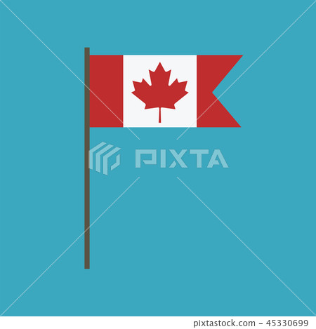 Canada flag icon in flat design - Stock Illustration [45330699] - PIXTA