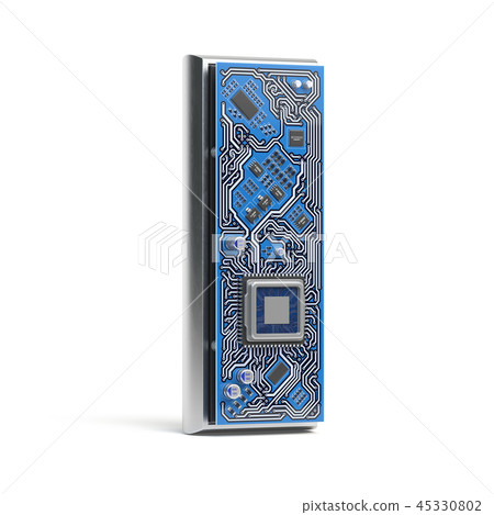 Letter I.  Alphabet in circuit board style 45330802